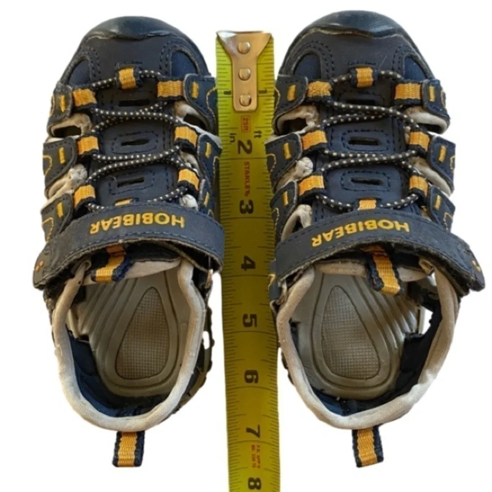 HOBIBEAR Sport Water Sandals Closed-Toe Outdoor Navy/Yellow Little Kid S…